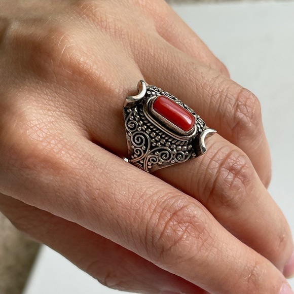 Corals Silver Ring Adjustable - Picture 5 of 8